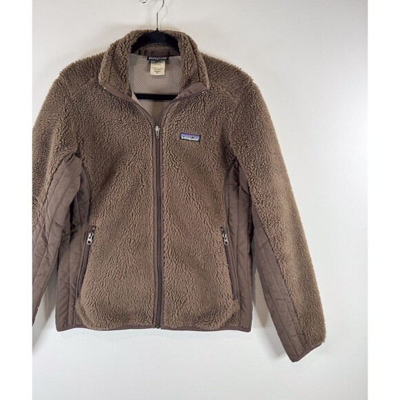Patagonia Womens Jacket Brown Retro X Deep Pile Fleece Full Zip Outdoor Medium - Picture 6 of 10